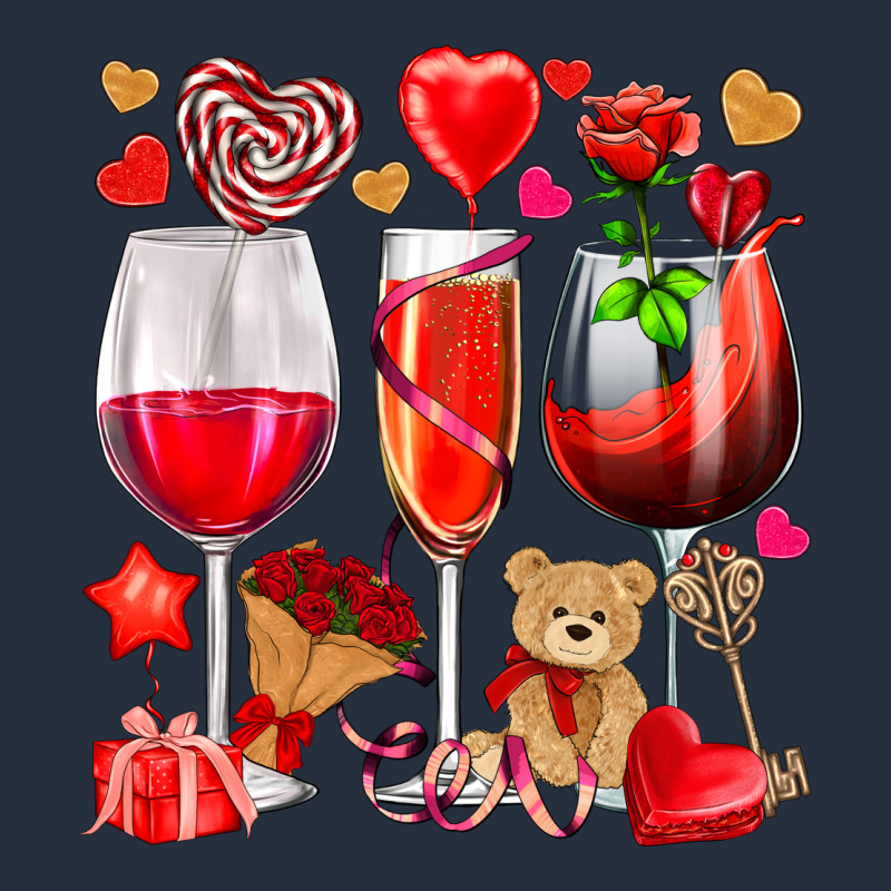 Valentines Day Wine Glasses Zipper Hoodie by NancyCooperArtShop | Teevron