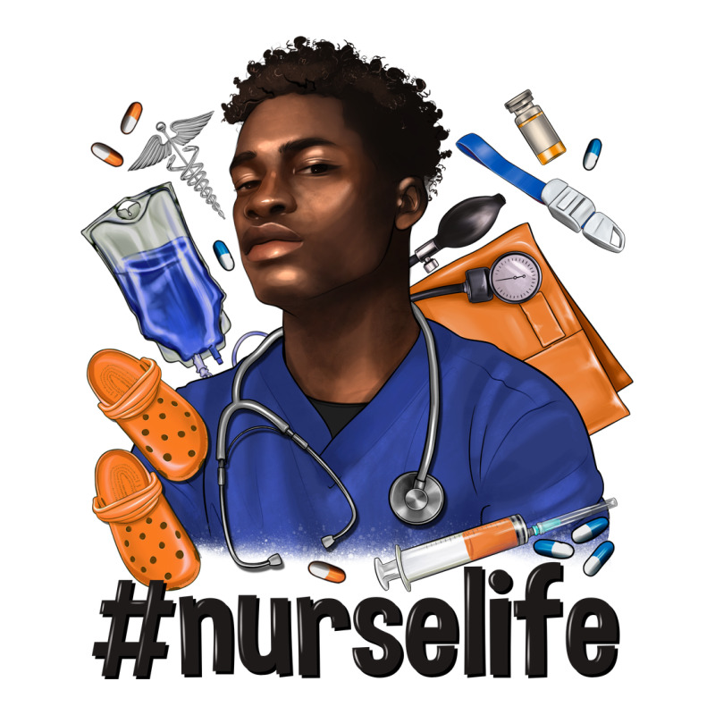 Afro Man Nurse Life Premium Tee by texasbilliewilder | Teevron