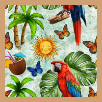 Parrot In The Sun Seamless Pattern Vintage Tee | Teevron