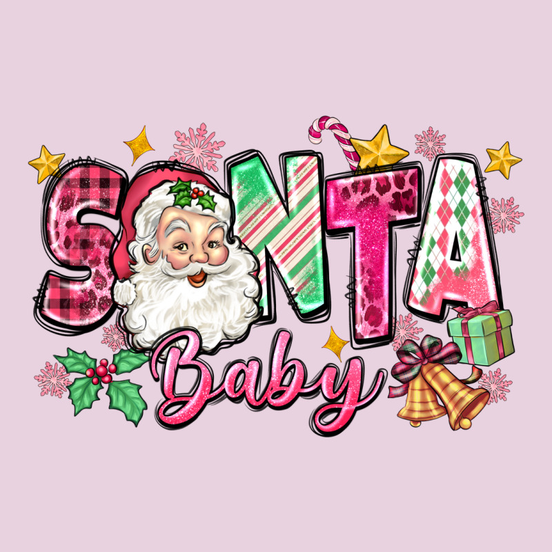 Pink Santa Baby Christmas Ladies Tee by Zillion Design Studio | Teevron