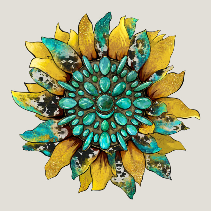 Sunflower With Gemstone And Cowhide Heavy Core Tee by Artiststas | Teevron