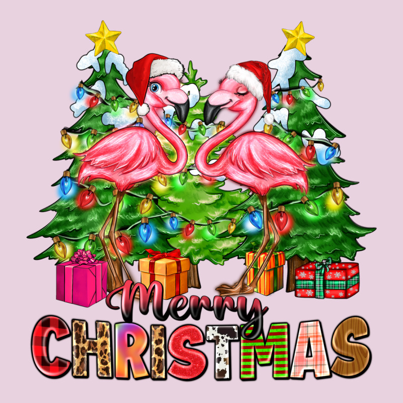 Merry Christmas Flamingo Ladies Tee by Zillion Design Studio | Teevron