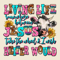 Living Life Somewhere Between Jesus Take The Wheel Premium Tee | Teevron