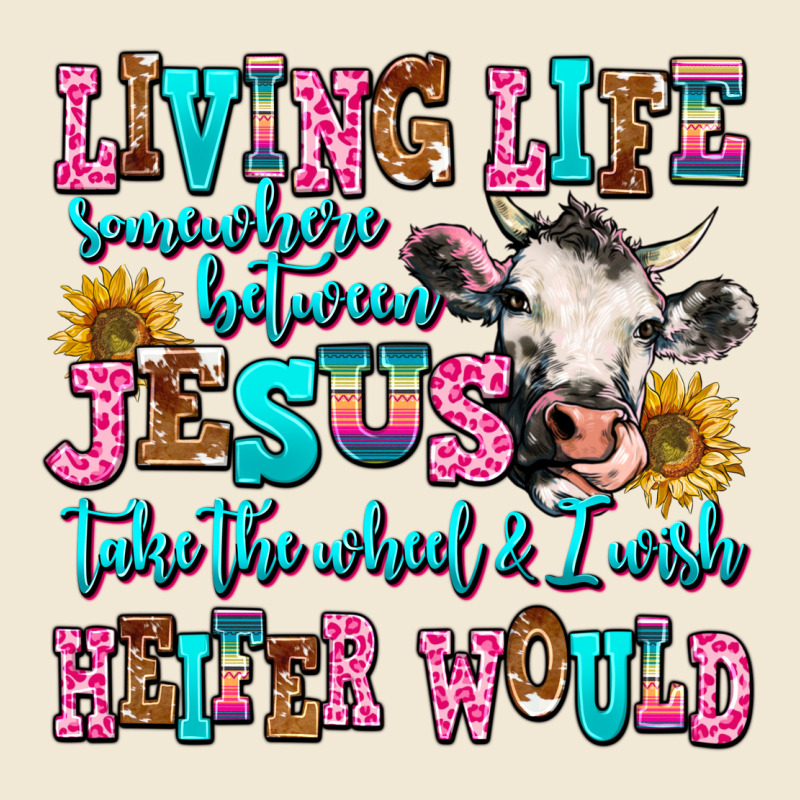 Living Life Somewhere Between Jesus Take The Wheel Premium Tee by AdoDesignShop | Teevron