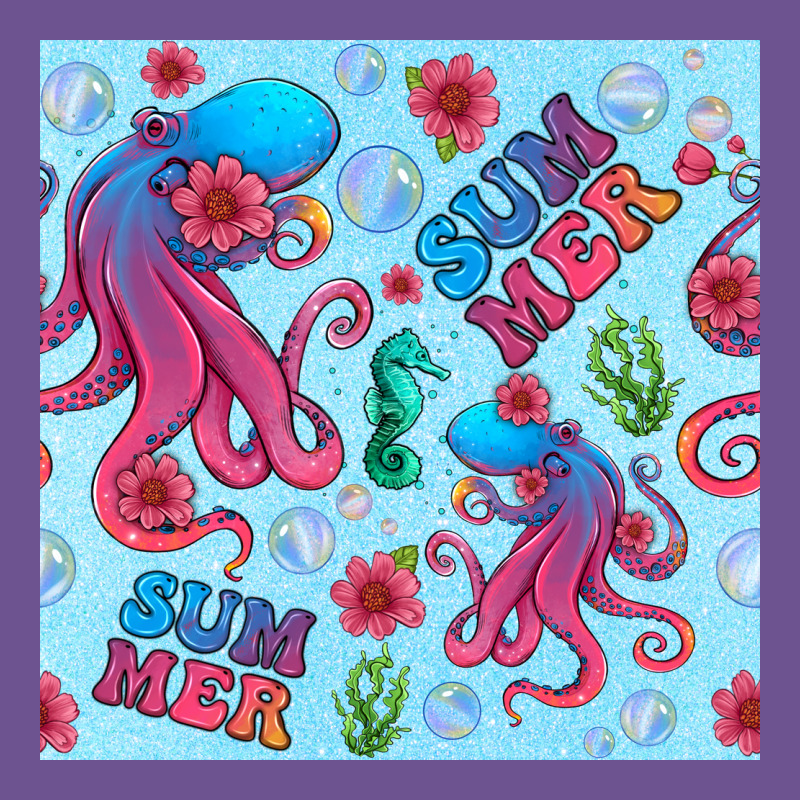 Summer And Octopus Seamless Pattern Vintage Tee by BundleAndBundleShop | Teevron