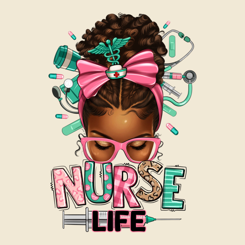Afro Messy Bun Nurse Life Premium Tee by texasbilliewilder | Teevron