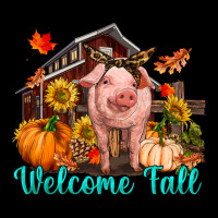 Welcome Fall Pig Ladies Tee | Teevron