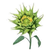sun fill green green sunflower | Teevron