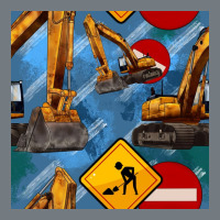 Excavator Seamless Pattern Heavyweight Sweatshirt | Teevron