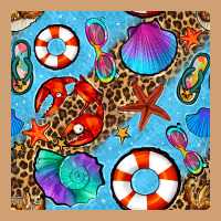 Summer With Leopard Seamless Pattern Vintage Tee | Teevron