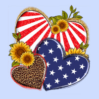 America Heart And Sunflower Urban Heavy Tee | Teevron