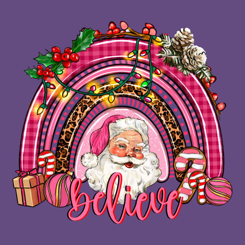 Pink Christmas Believe  Rainbow Vintage Hoodie by AdoDesignShop | Teevron