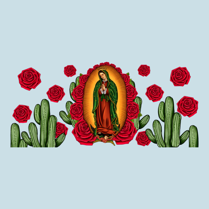 Lady Of Guadalupe Cactus Rose Ladies Tee by JahusDesignShop | Teevron