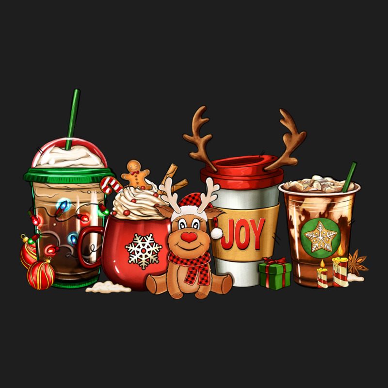 Reindeer Christmas Coffee Cups Classic Tee by Jasminsmagicworld | Teevron