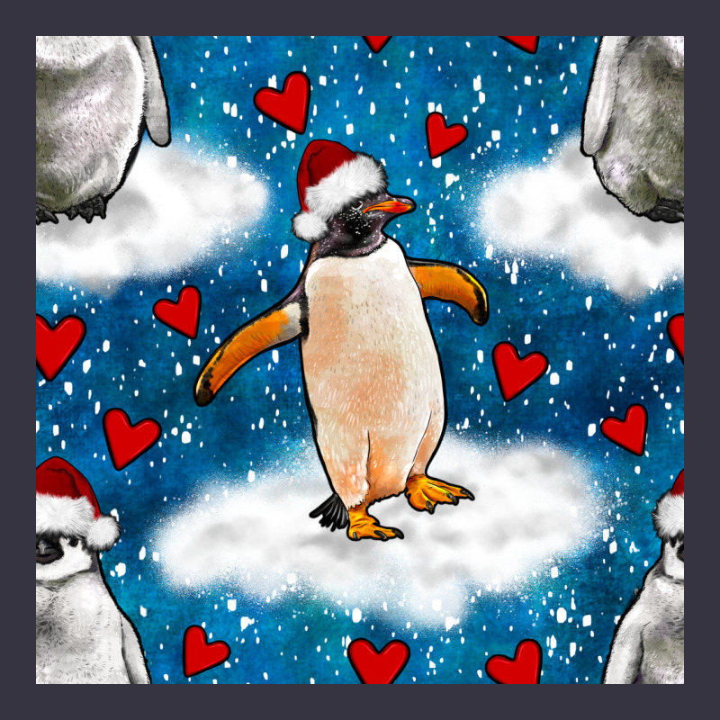 Christmas Penguin And Heart Seamless Pattern Vintage Hoodie by BundleAndBundleShop | Teevron