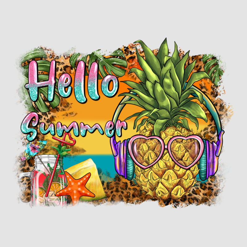 Hello Summer Pineapple Premium Sweatshirt by BarkalooDesign | Teevron