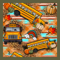 Fall School Bus Seamless Pattern Vintage Tee | Teevron