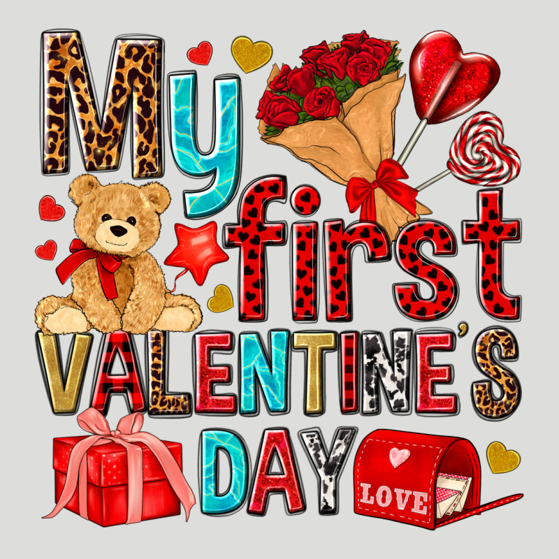 My First Valentines Day Zipper Hoodie by NancyCooperArtShop | Teevron