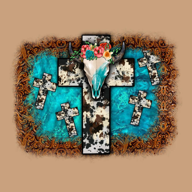Bull Skull Cross Backgraund Vintage Tee by JahusDesignShop | Teevron