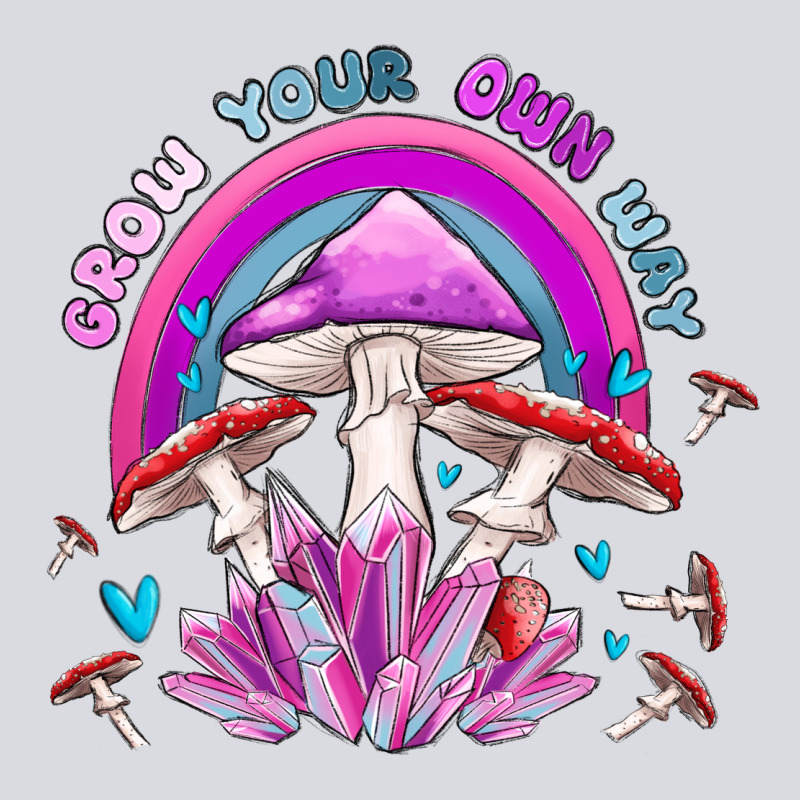 Grow Your Own Way Crystal And Mushroom Zipper Hoodie by MaliasSmallBusiness | Teevron