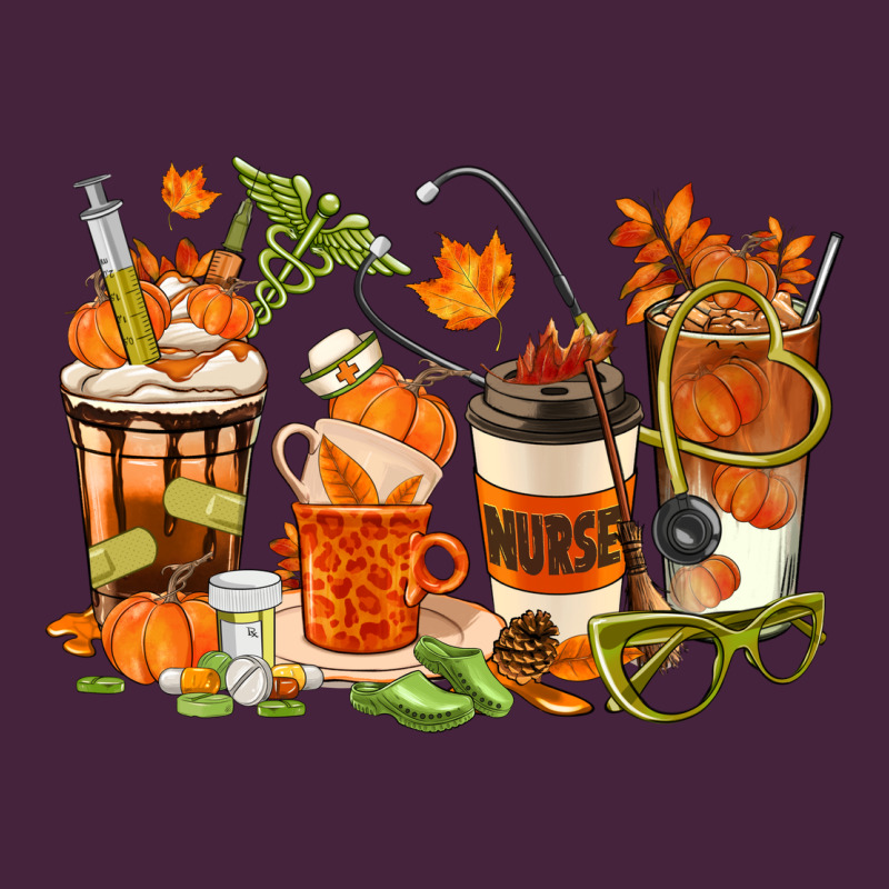 Fall Nurse Coffee Cups Premium Tee by texasbilliewilder | Teevron