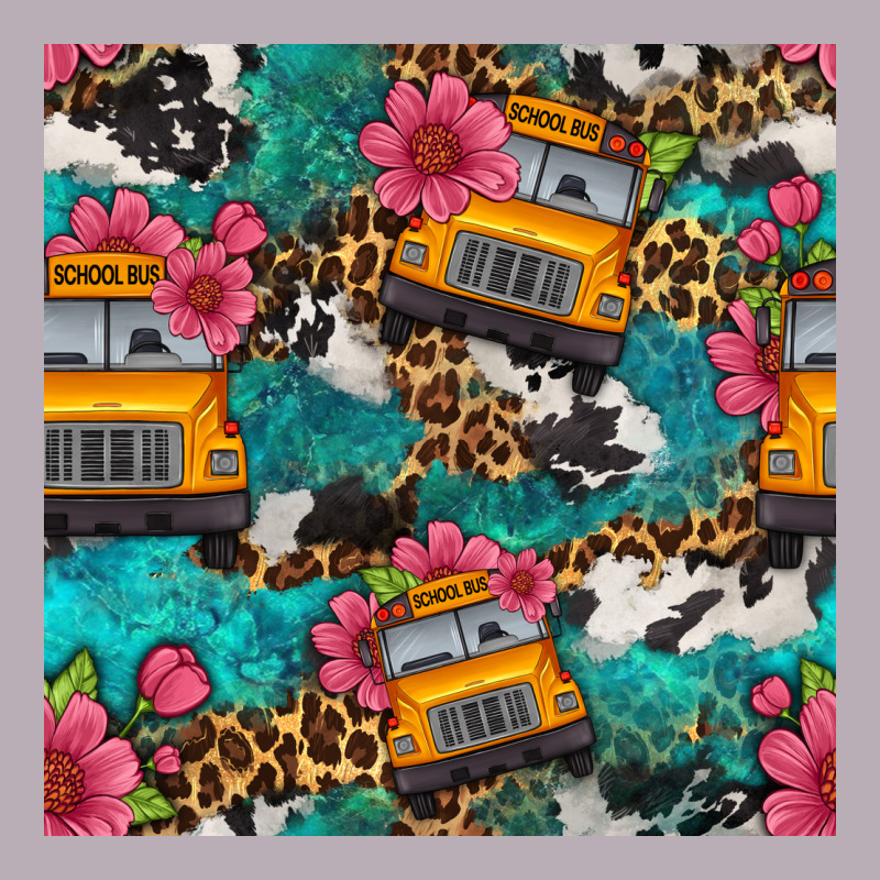 Western School Bus Seamless Pattern Vintage Tee by BundleAndBundleShop | Teevron