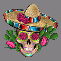 Mexican Skull Sombrero Roses Cactus Serape Heavyweight Hoodie | Teevron