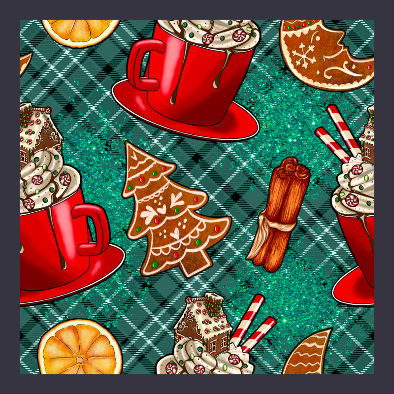 Christmas Hot Chocolate And Cookie Seamless Pattern Vintage Hoodie by BundleAndBundleShop | Teevron