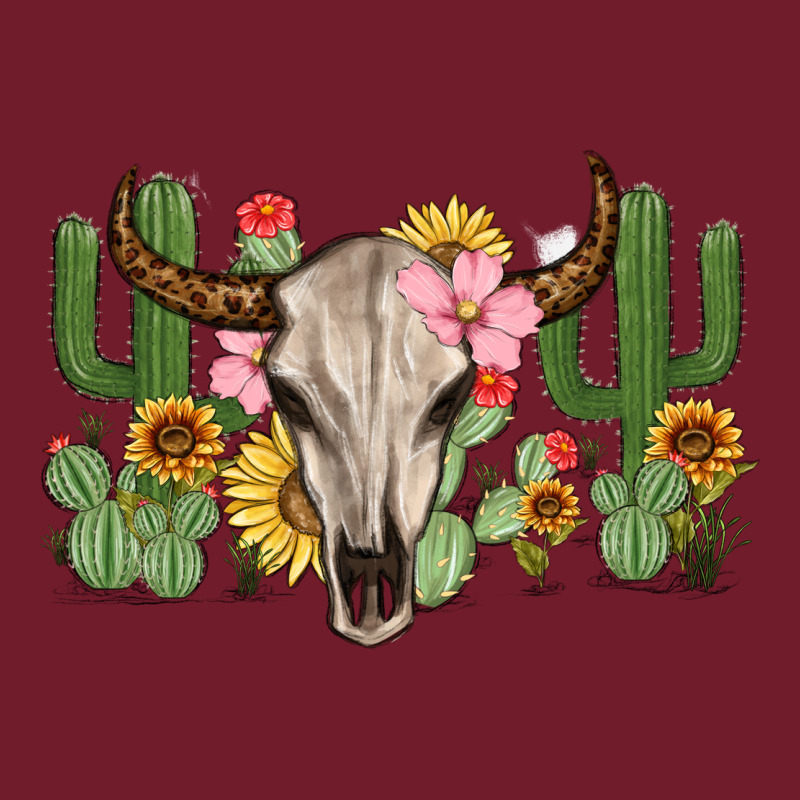 Bull Skull With Cactus Zipper Hoodie by MaliasSmallBusiness | Teevron