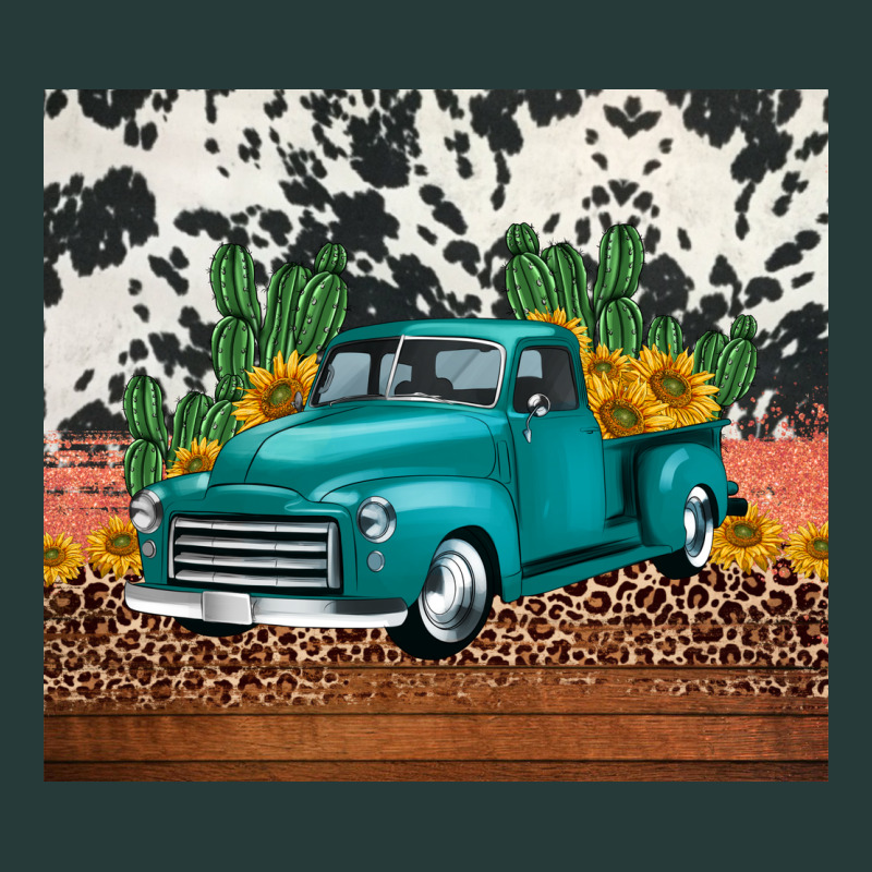 Western Farm Truck Cactus And Sunflowers Premium Sweatshirt by Jasminsmagicworld | Teevron