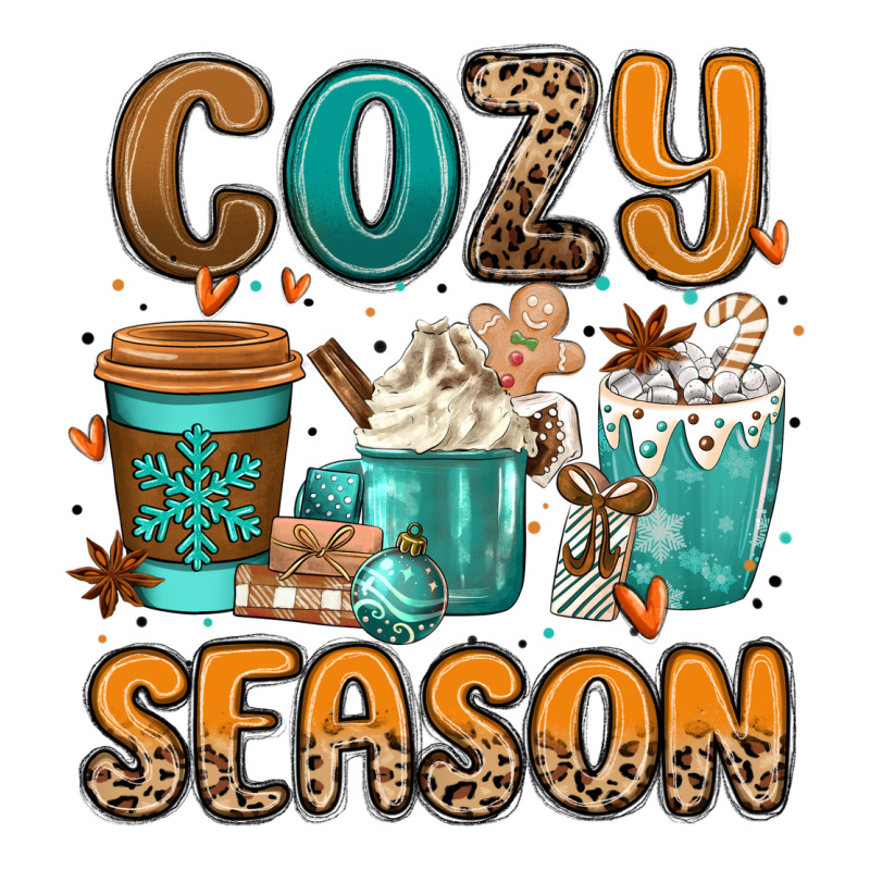 Cozy Season Winter Coffee Cups Zipper Hoodie by MaliasSmallBusiness | Teevron