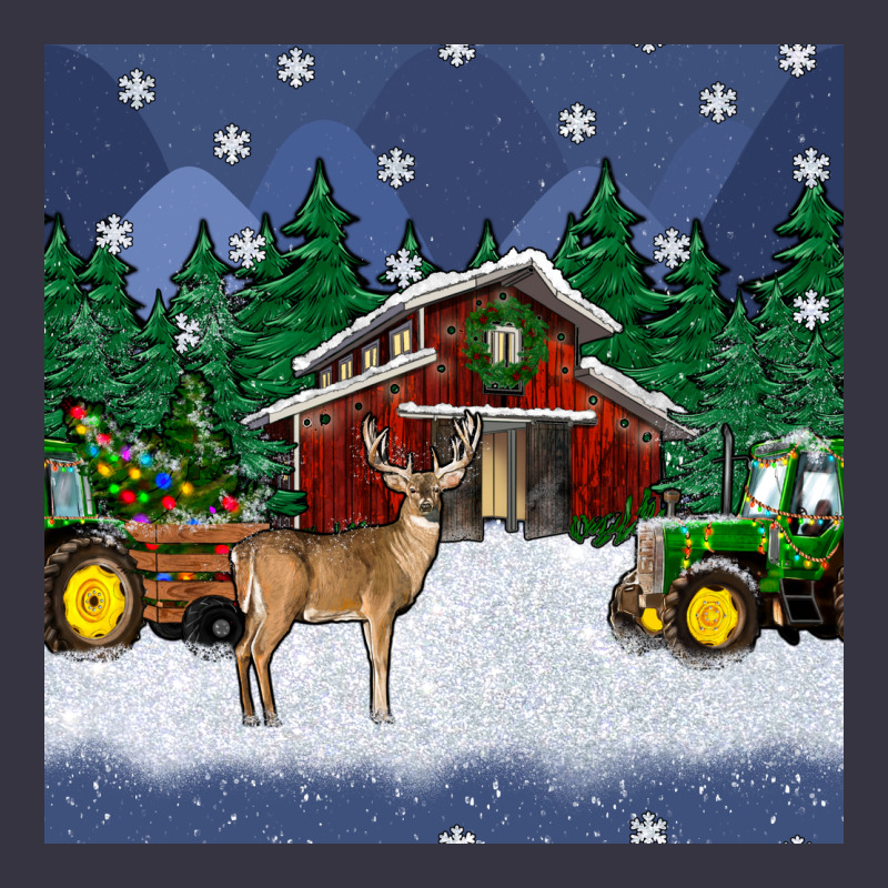 Christmas Town And Farm Tractor Seamless Pattern Vintage Hoodie by BundleAndBundleShop | Teevron