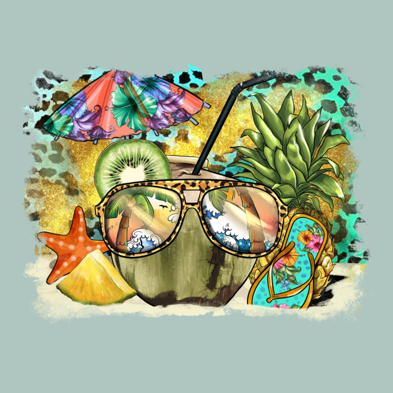 Coconut With Fruits  Background Premium Sweatshirt by BarkalooDesign | Teevron