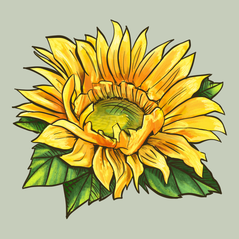 Starburst Greenburst Sunflower Long Sleeve Tee by LillyAllenDesigns | Teevron