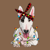 Bull Terrier With Christmas Lights Premium Tee | Teevron