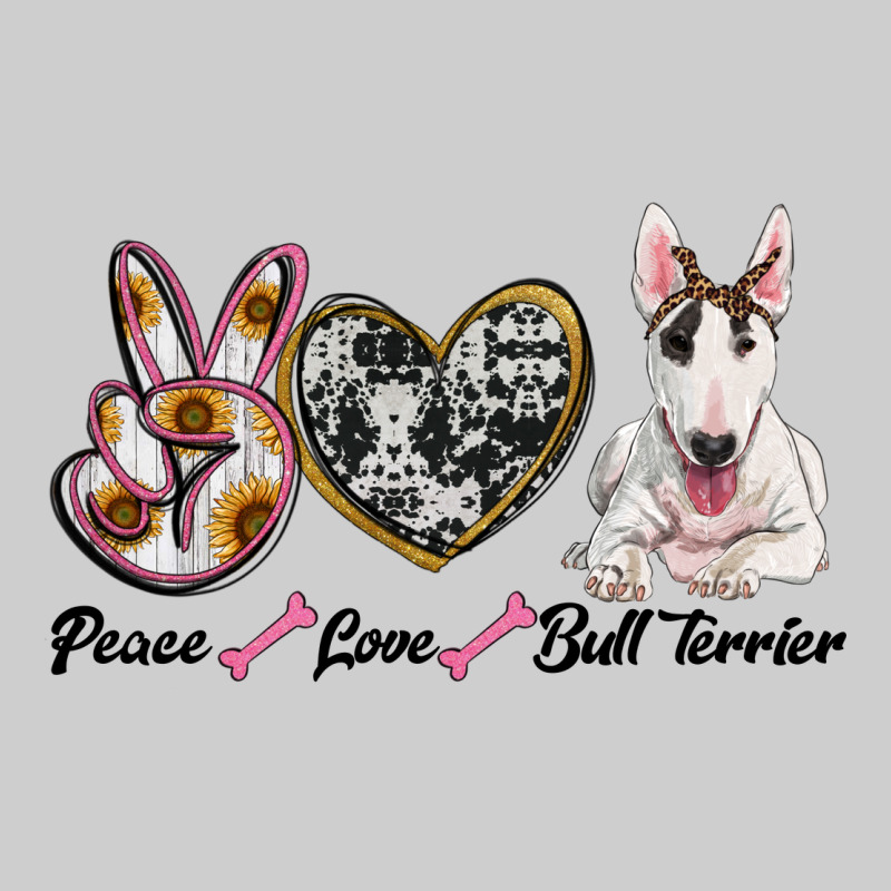 Peace Love Bull Terrier Premium Tee by RanaPortraitStore | Teevron