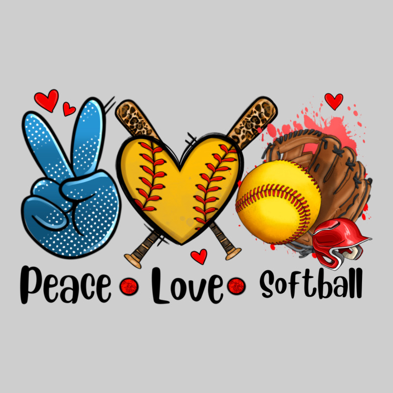 Peace Love  Softball Premium Tee by AdoDesignShop | Teevron