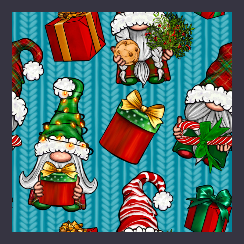 Christmas Gnomes And Gift Box Seamless Pattern Vintage Hoodie by BundleAndBundleShop | Teevron