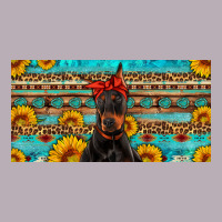 Doberman With Sunflowers License Plate Vintage Tee | Teevron