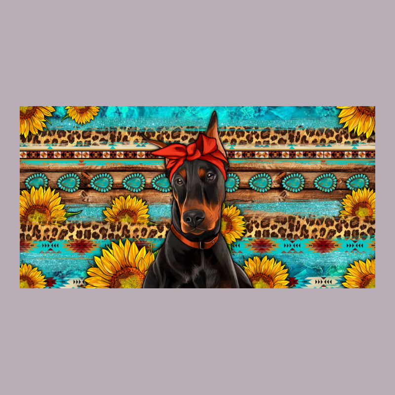 Doberman With Sunflowers License Plate Vintage Tee by Artiststas | Teevron
