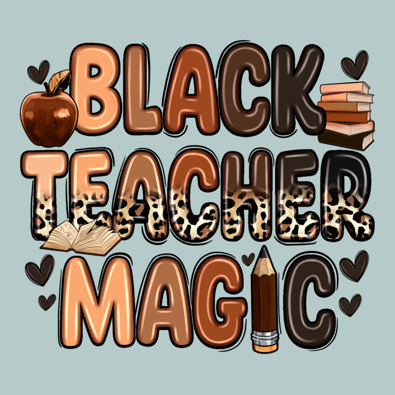 Black Teacher Magic Heavy Core Tee by Zillion Design Studio | Teevron