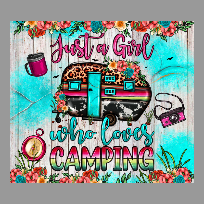 Just A Girl Who Loves Camping Vintage Hoodie by JahusDesignShop | Teevron
