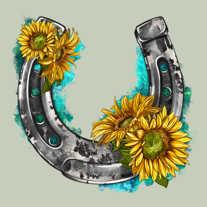 Horseshoe Cowhide And Sunflowers Ladies Tee by texasbilliewilder | Teevron