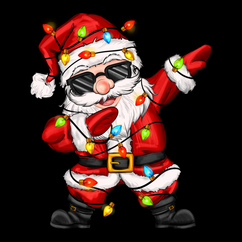 Dabbing Santa With Christmas Lights Ladies Tee by Zillion Design Studio | Teevron