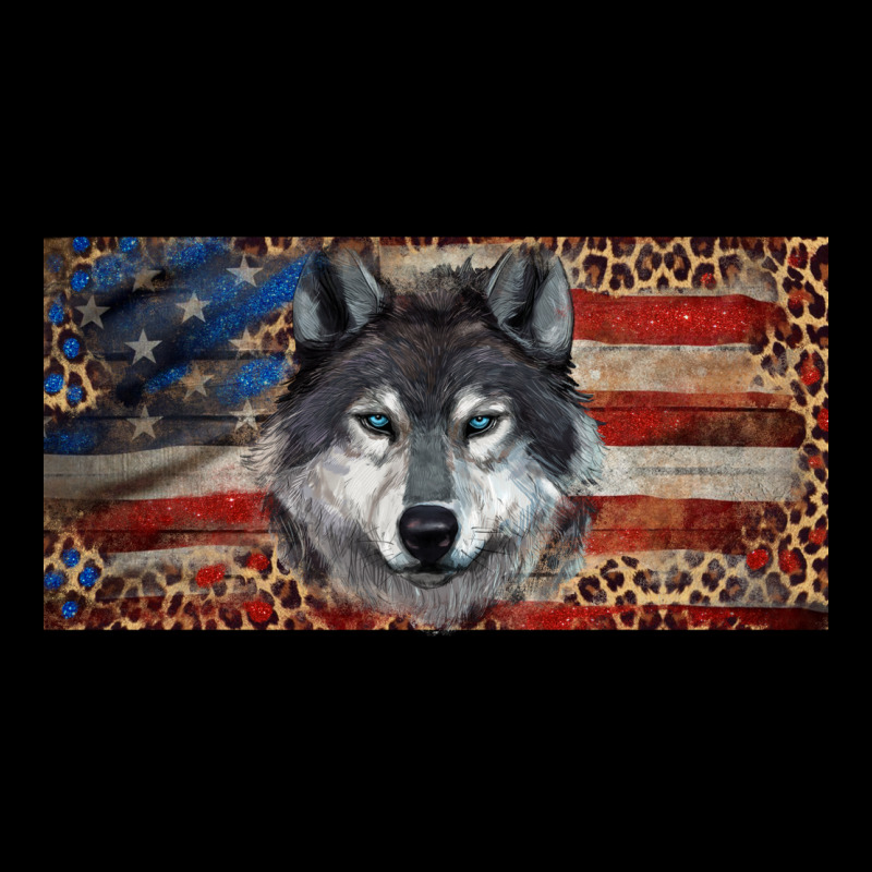 Wolf With American Flag And Leopard Ladies Tee by RanaPortraitStore | Teevron