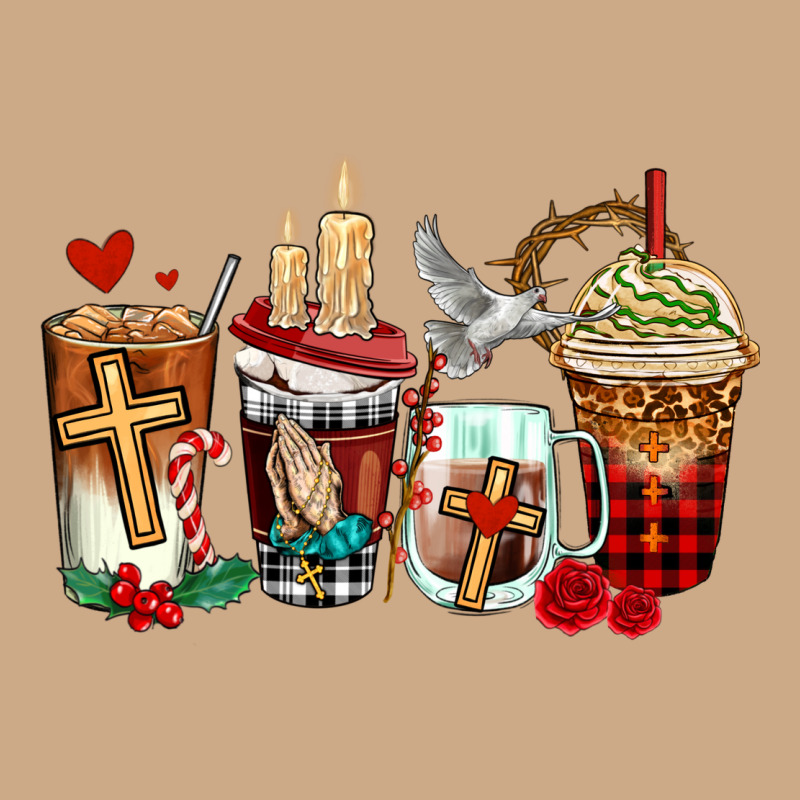 Religious Coffee Cups Vintage Hoodie by AdoDesignShop | Teevron
