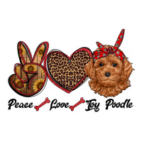 Peace Love Toy Poodle Premium Tee | Teevron