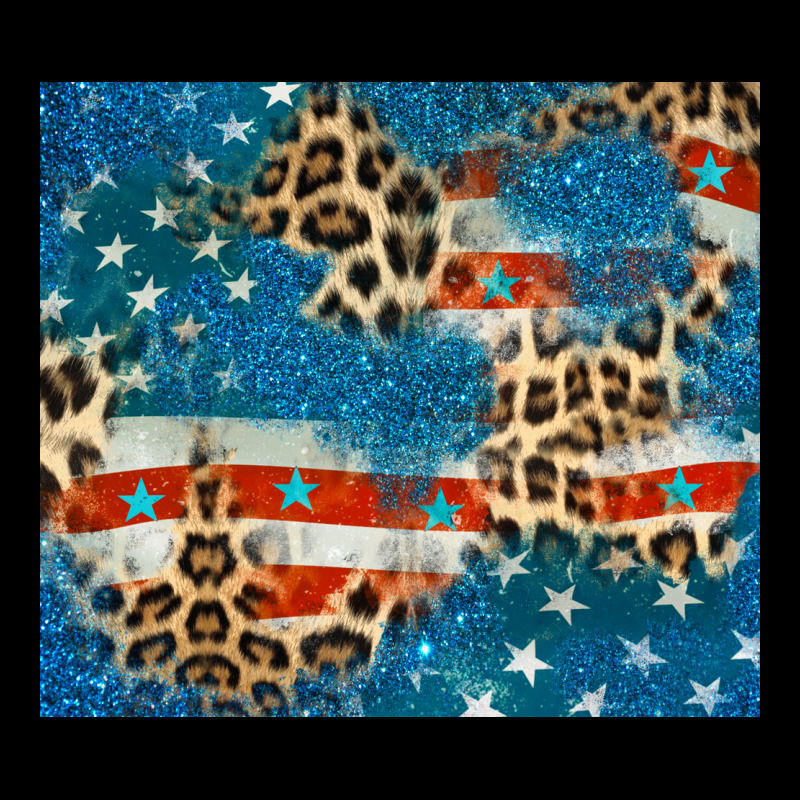 Leopard Glitter American Flag Urban Hoodie by CowGirlArtShop | Teevron