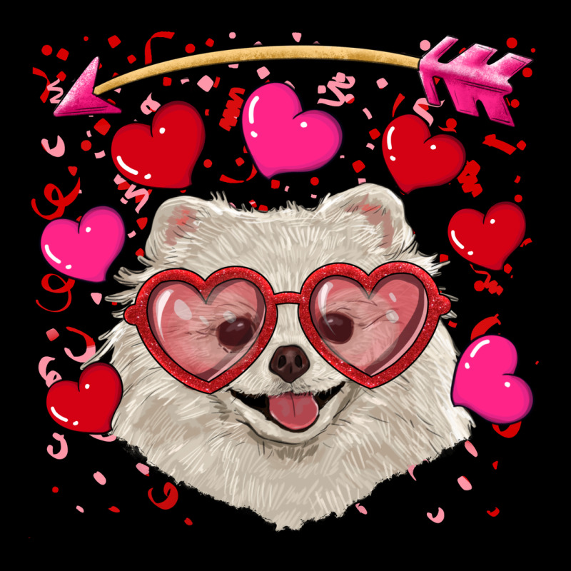 Valentine's Day White Pomeranian Heavy Core Tee by RanaPortraitStore | Teevron
