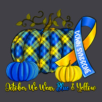 October We Wear Blue And Yellow With Pumpkins Heavyweight Hoodie | Teevron
